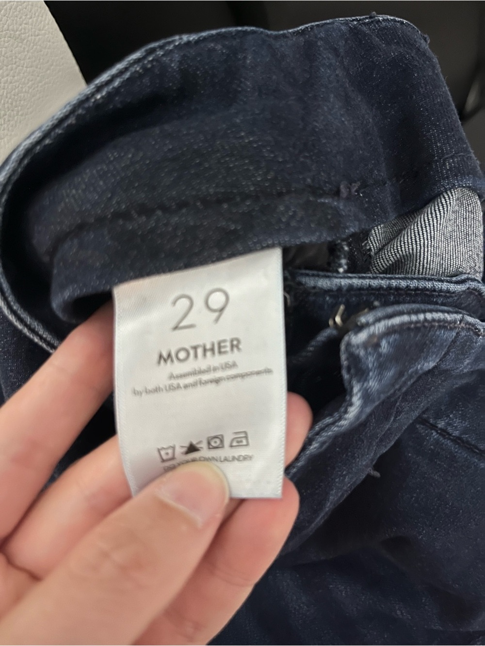 MOTHER Dark Blue Wide-Leg Jeans - Picture 7 of 7